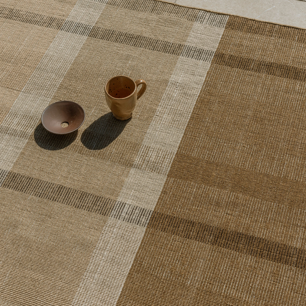 Brink & Campman Zona Cashew Block Stripe 497501 Outdoor Rug