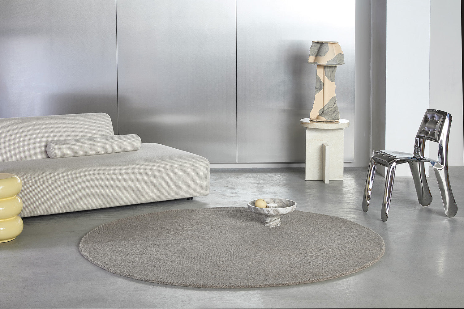 Alfombra redonda B&amp;C Decor Echo Pebble 089704