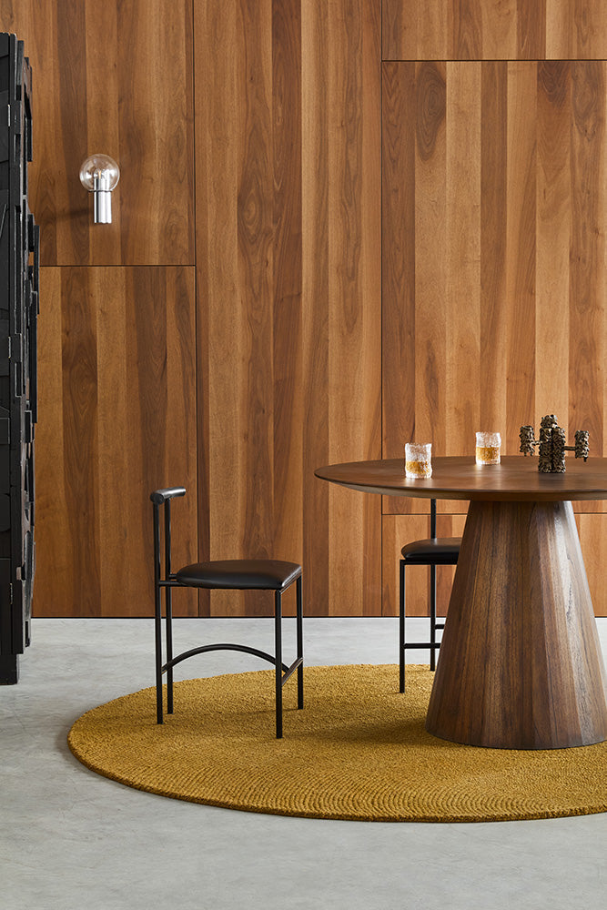 Alfombra redonda B&amp;C Decor Echo Ochre 089706