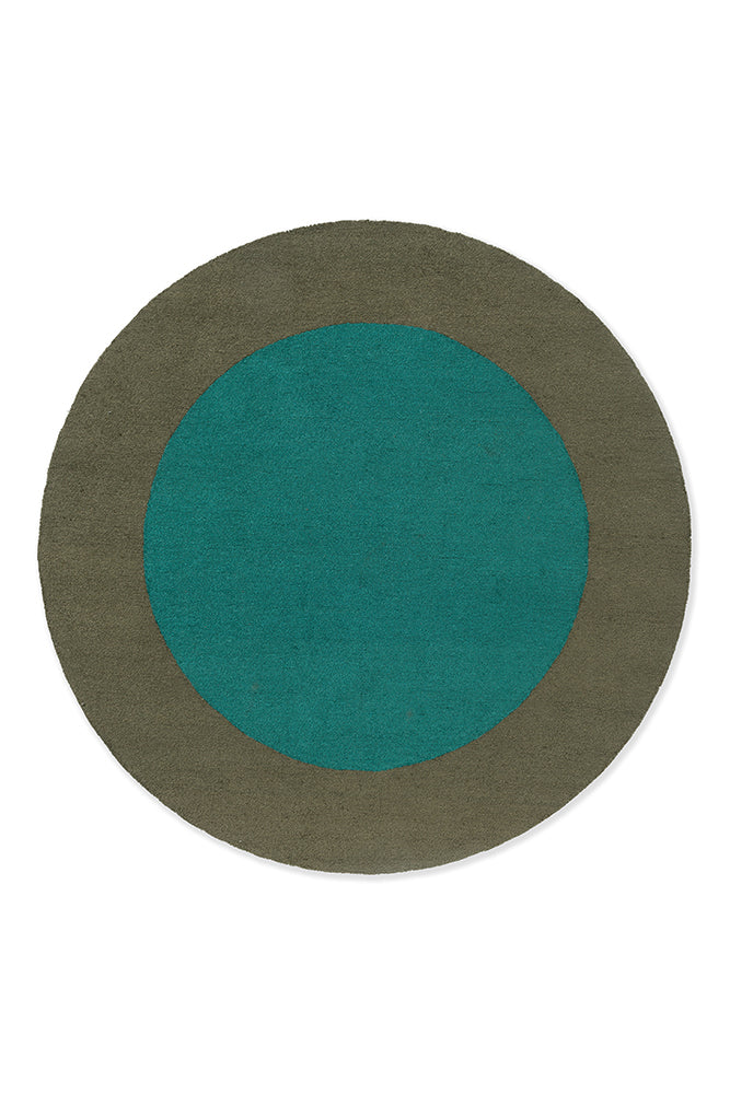 Brink &amp; Campman Habitat Festival Round Aqua 496308 Alfombra para exteriores