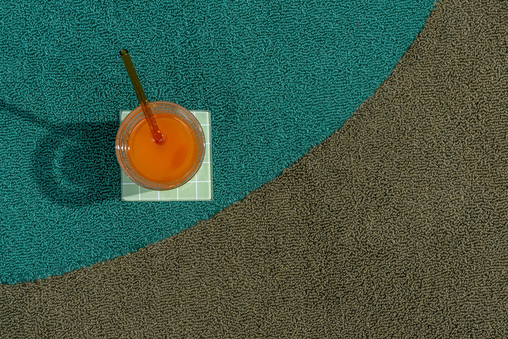 Brink &amp; Campman Habitat Festival Round Aqua 496308 Alfombra para exteriores