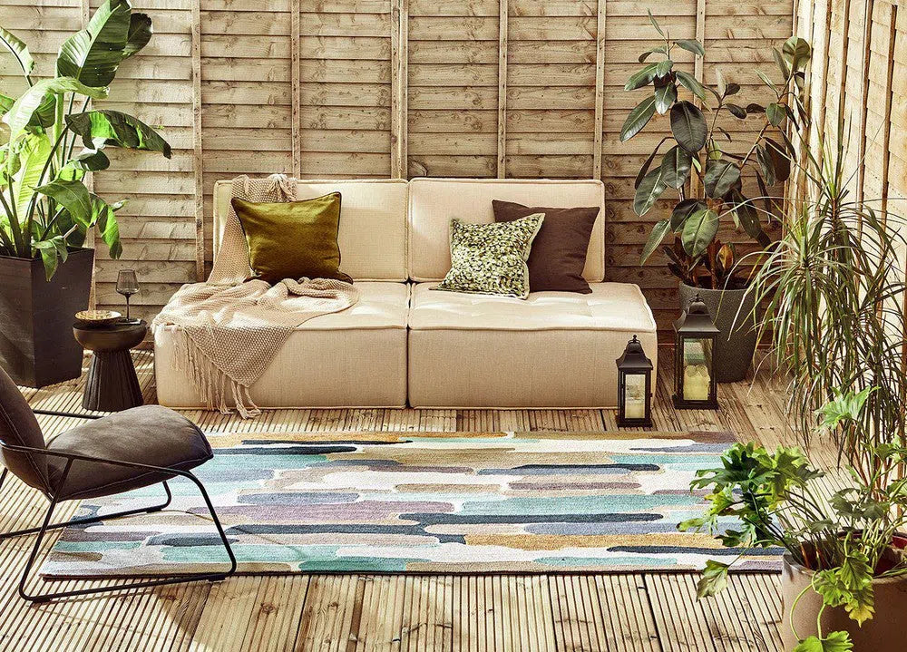 Alfombra de exterior Harlequin Trattino Sea Glass 444804
