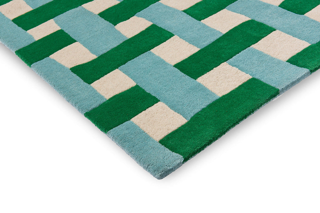 Alfombra Sophie Robinson x Harlequin Basket Weave Esmeralda/Aguamarina 144107