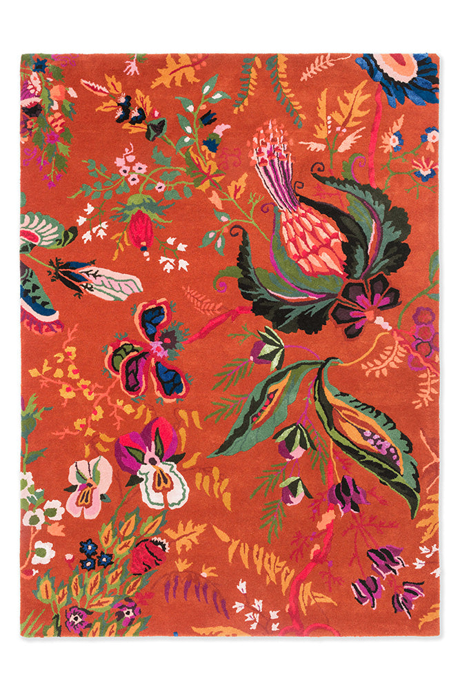 Alfombra Sophie Robinson x Harlequin Wonderland Floral Ámbar/Lapislázuli 144713