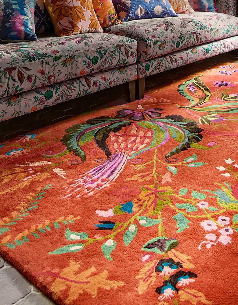 Alfombra Sophie Robinson x Harlequin Wonderland Floral Ámbar/Lapislázuli 144713