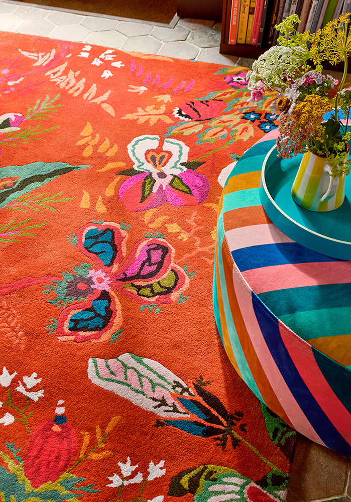 Alfombra Sophie Robinson x Harlequin Wonderland Floral Ámbar/Lapislázuli 144713