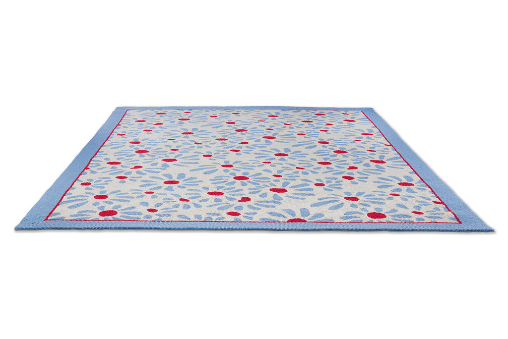 Alfombra para exteriores Laura Ashley Thorncliff azul cielo 480308