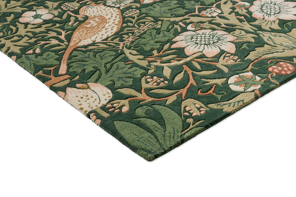 Morris & Co Strawberry Thief Forest 027707 Rug