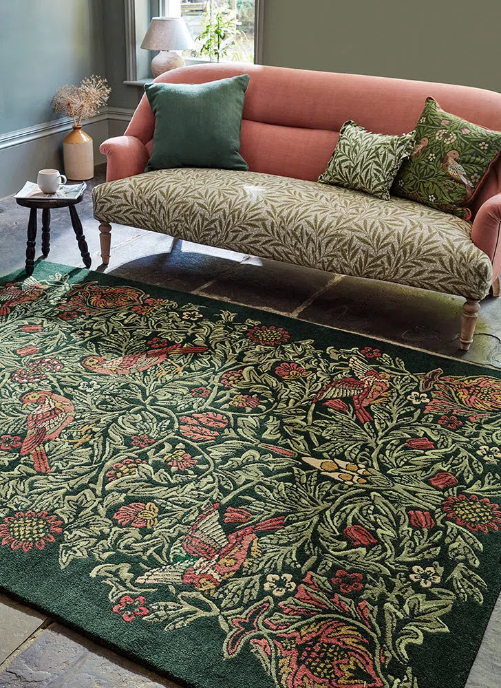 Morris & Co Bird Tump Green 128307 Rug