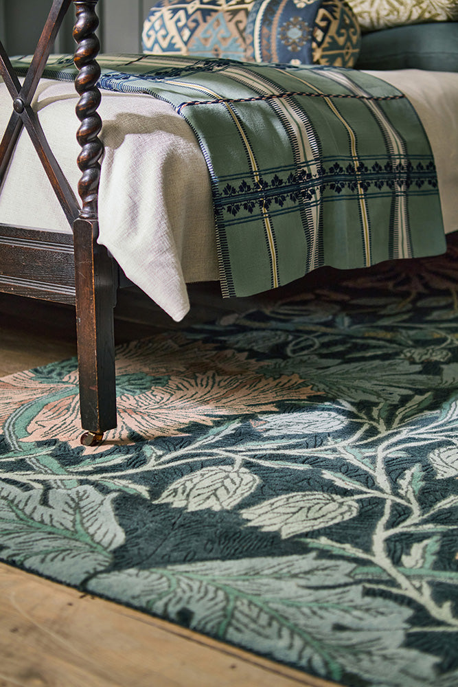 Morris & Co Honeysuckle & Tulip Teal 130407 Rug