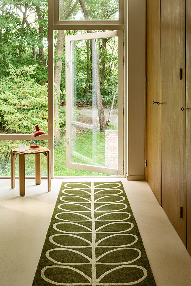 Orla Kiely Linear Stem Olive 060501 Runner Rug