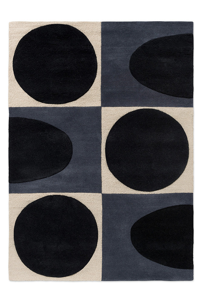 Alfombra Orla Kiely Spot Square Azul Marino 157908