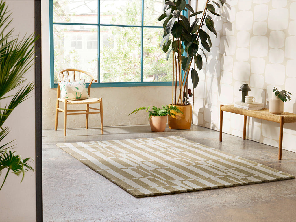 Scion Lohko Stripe Pebble 123101 Rug