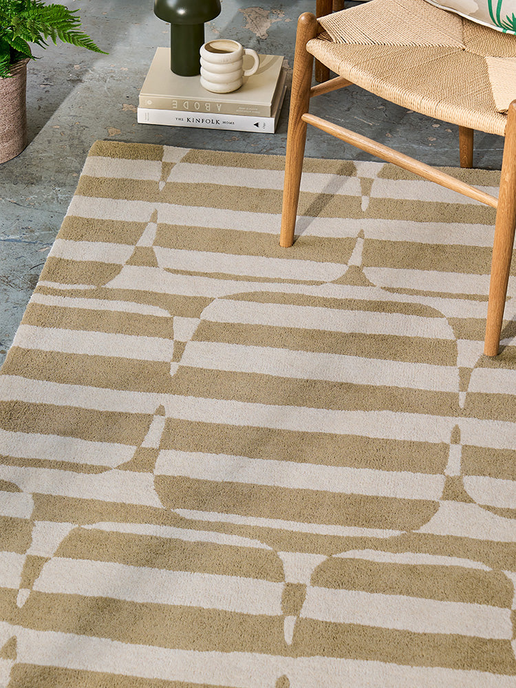 Scion Lohko Stripe Pebble 123101 Rug