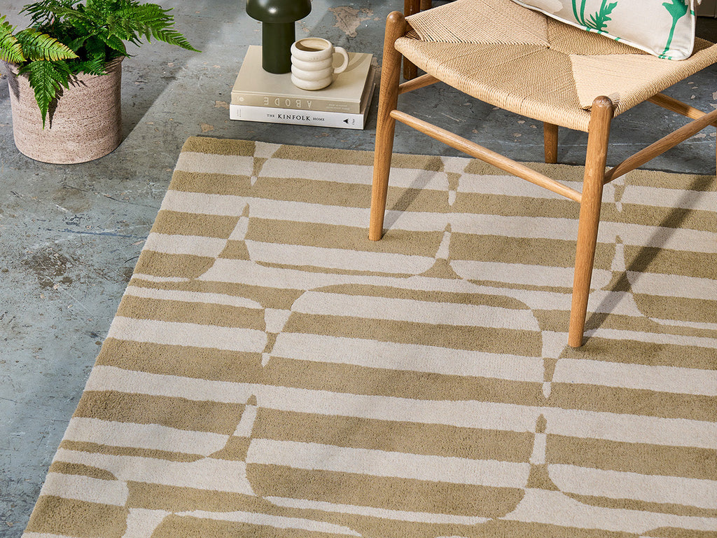 Scion Lohko Stripe Pebble 123101 Rug